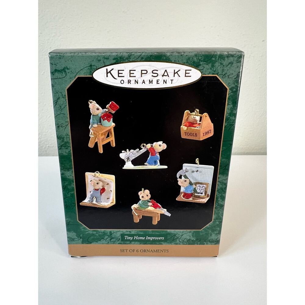 Hallmark Keepsake Ornament Tiny Home Improvers Miniature Set of 6 1997